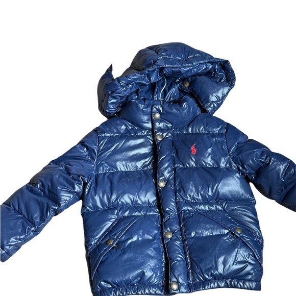 Polo by Ralph Lauren Blue Quilted Puffer Jacket with Hood
